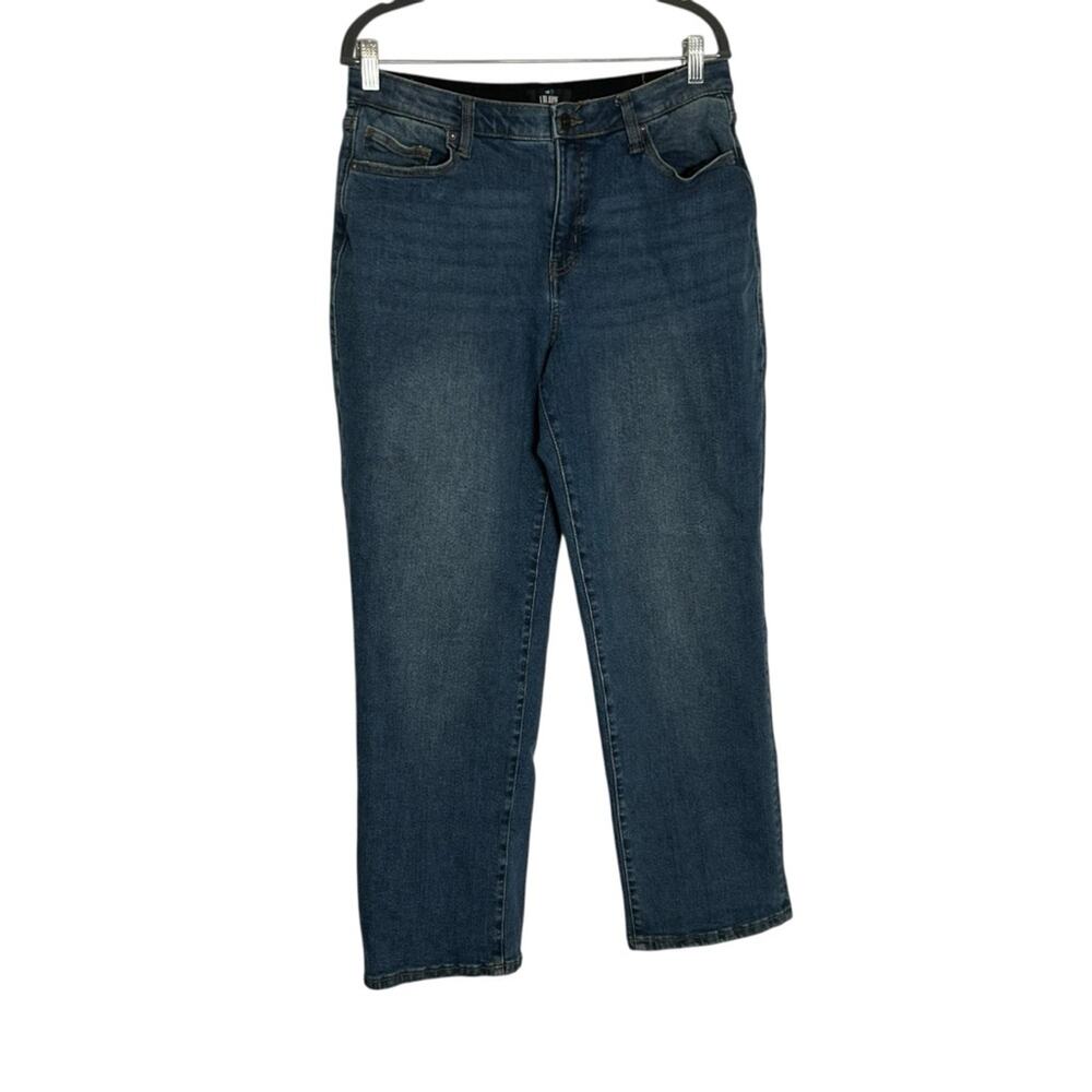 Lularoe Stretchy Straight Leg High Rise Waist‎ Denim Blue Jeans Size 30